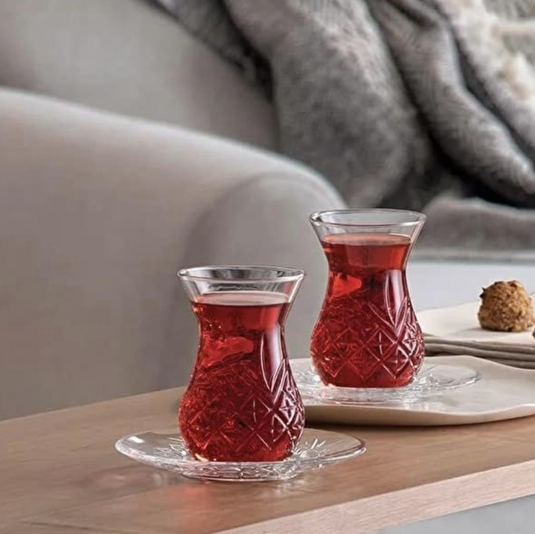 Paşabahçe Timeless Service à Thé 12 Pièces