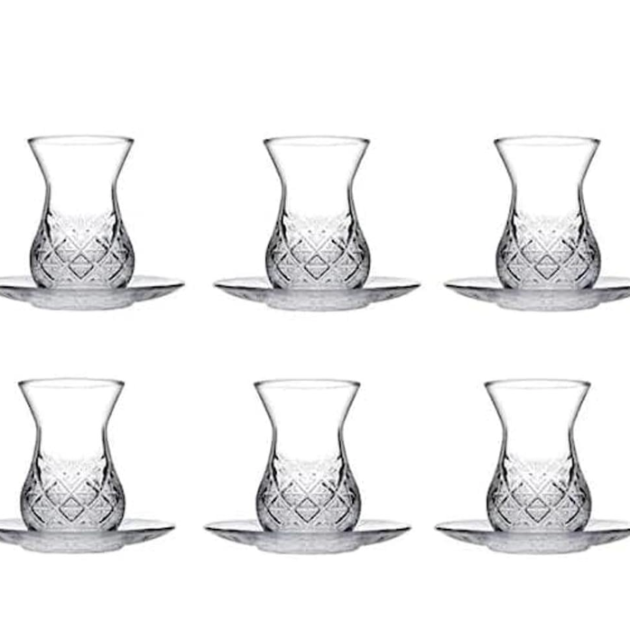 Paşabahçe Timeless Service à Thé 12 Pièces
