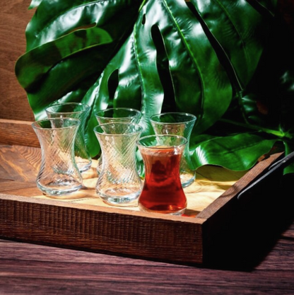 Paşabahçe Verres à Thé İnce Belli Optikli 125 ml – Lot de 6