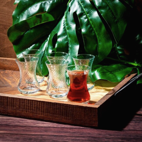 Paşabahçe Verres à Thé İnce Belli Optikli 125 ml – Lot de 6
