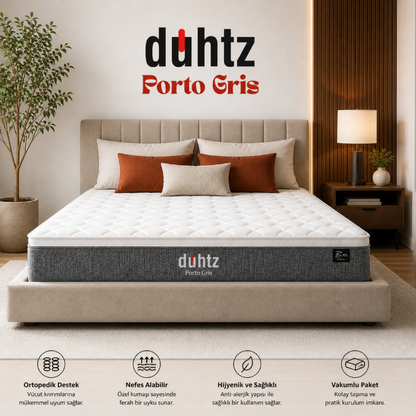 DUHTZ Porto Gris Matelas Orthopédique 28 cm