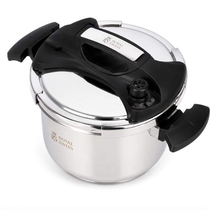 Royal Swiss Cocotte-Minute en Acier Inoxydable – 24 cm / 6 L & 26 cm / 8 L