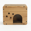Maison pour Chat en Carton avec Décor Bois – Motif Étoiles