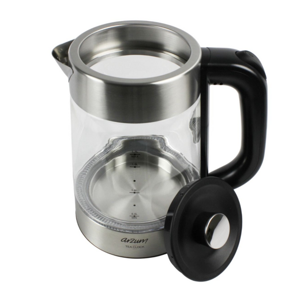 ARZUM Théière Électrique 2-en-1 en Verre – 1,7 L + 1,0 L – 2200 W