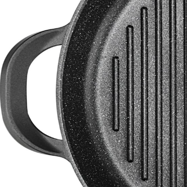 Ferveo Yada Poêle Grill en Fonte d'Aluminium – 32 cm – Compatible Induction
