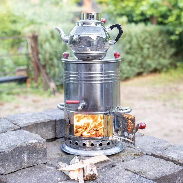 Samovar en Acier Inoxydable avec Théière – 3,5 L