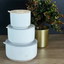 ACAR Pure Carmen – Set de 3 Bols en Porcelaine avec Couvercles – 6 Pièces