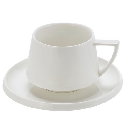 BRICARD Bellon Set à Café en Porcelaine – Blanc – 12 Pièces – 250 ml