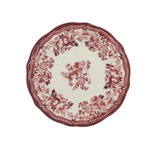 Novastyl Assiette en Grès Faustine – Rose – 20 cm / 22 cm / 26 cm