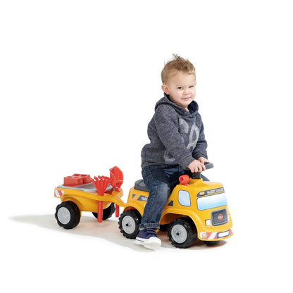 Porteur Chantier Super Builder FALK avec Remorque et Accessoires – Jaune