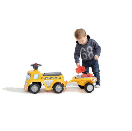 Porteur Chantier Super Builder FALK avec Remorque et Accessoires – Jaune