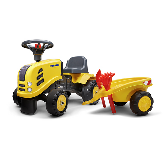 Tracteur Porteur FALK Komatsu avec Remorque – Jaune