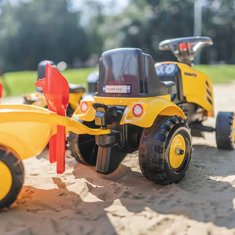 Tracteur Porteur FALK Komatsu avec Remorque – Jaune