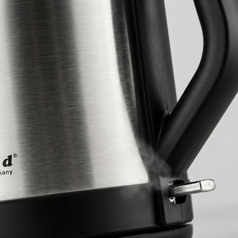 Roland Germany Théière Électrique en Acier Inoxydable – 2200 W – Bouilloire 1,7 L + Théière 1 L