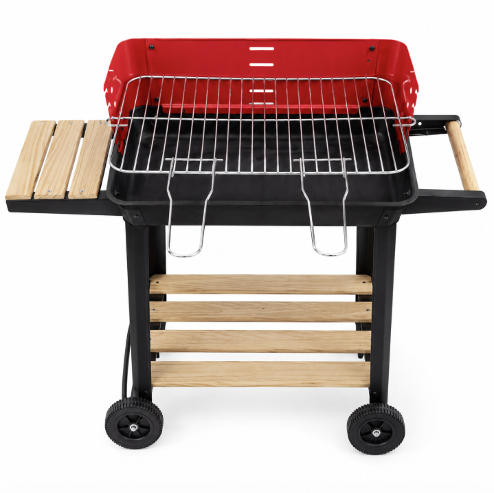 BBQ Moody's  – Barbecue à Charbon avec Tablette Latérale – 52 × 33 × 87 cm