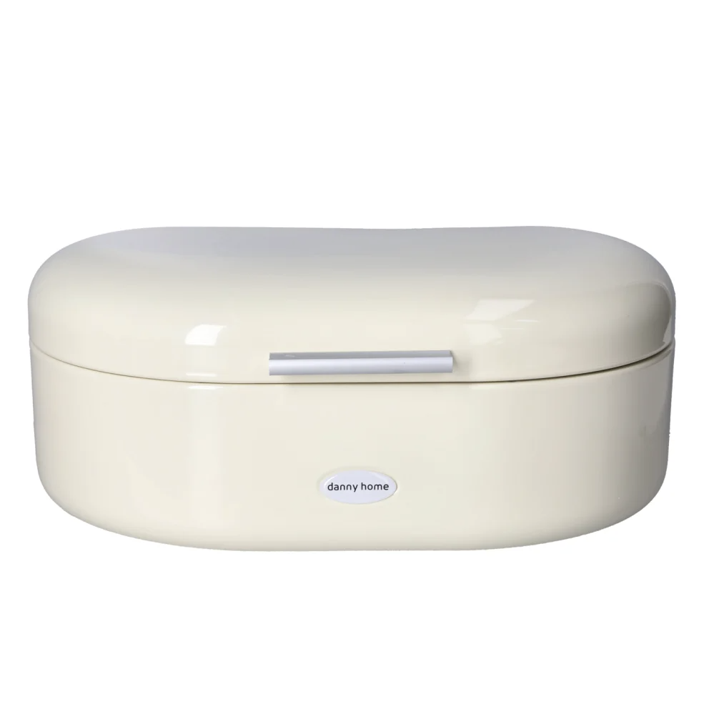 DANNY HOME – Boîte à Pain Crème en Acier – 33 × 22,5 × 13,8 cm