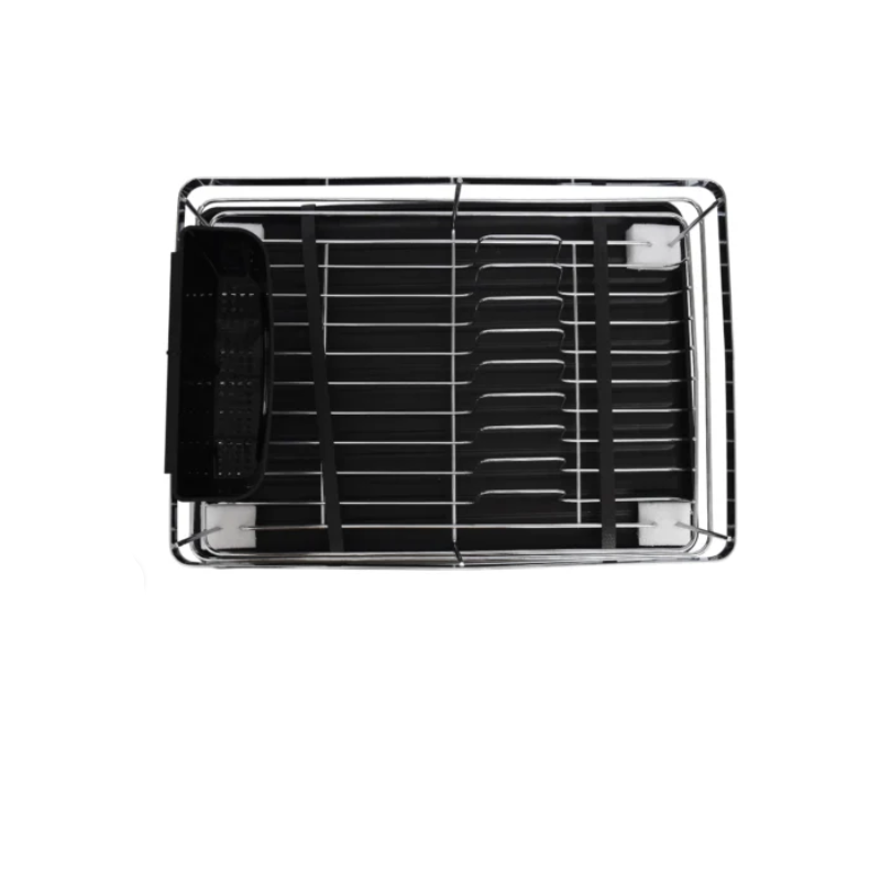 DANNY HOME – Égouttoir à Vaisselle avec Support Argenté – 39 cm – Noir