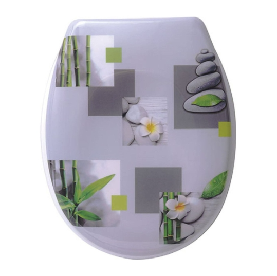 TENDANCE Abattant De Toilette En Thermodur Avec Fixations En Plastique Haute Qualité, 37,5 × 46 C