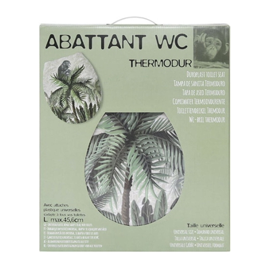TENDANCE BONOBO – Abattant WC En Thermodur Avec Kit De Fixation Universel, 37,5 × 46 Cm
