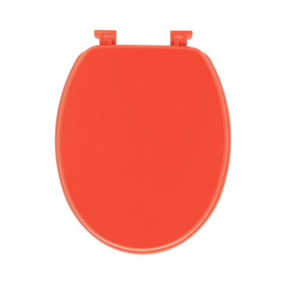 TENDANCE Abattant WC En Bois MDF Orange Avec Kit De Fixation, 37,5 × 46 Cm