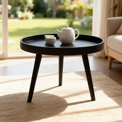 ARTI CASA – Table D’Appoint Et Support Pour Plantes En Bois Noir, 40 × 36 Cm