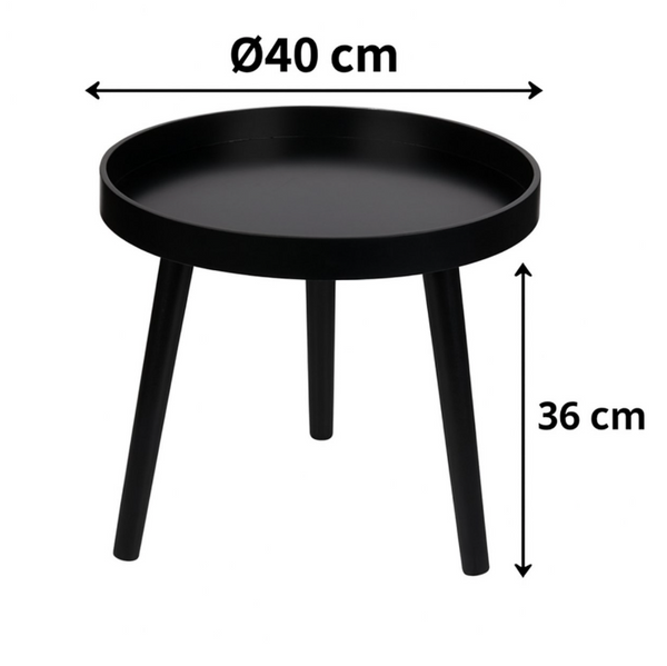 ARTI CASA – Table D’Appoint Et Support Pour Plantes En Bois Noir, 40 × 36 Cm