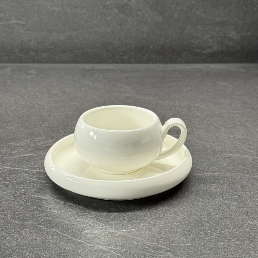 ALMINA BELICIA – Service À Café Espresso / Turc Pour 6 Personnes, 12 Pièces : 6 Tasses (85 Ml) Et 6 Soucoupes