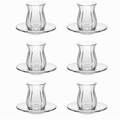 PASABAHÇE LINKA – Service À Thé En Verre, 12 Pièces, 138 Ml