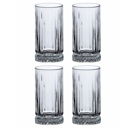 PASABAHÇE ELYSIA – Set De 4 Verres Long Drink En Verre Transparent, 365 Ml