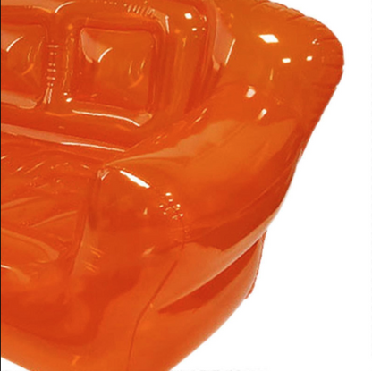 Canapé Gonflable Orange en PVC – 182 × 96 × 76 cm