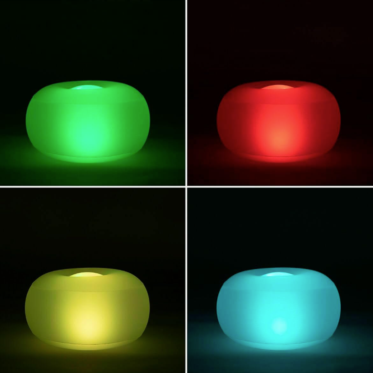 Gummy Fauteuil & Pouf Gonflables avec Éclairage LED RGB