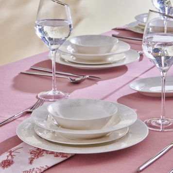 KARACA FOREVER BONE OLIO – Service De Table Pour 12 Personnes, 53 Pièces