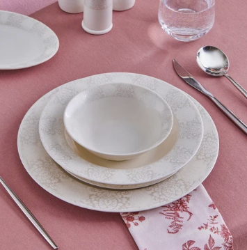 KARACA FOREVER BONE OLIO – Service De Table Pour 12 Personnes, 53 Pièces