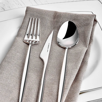 KARACA MOONGATE 316+ – Ménagère Premium Pour 12 Personnes, 84 Pièces, Avec Coffret