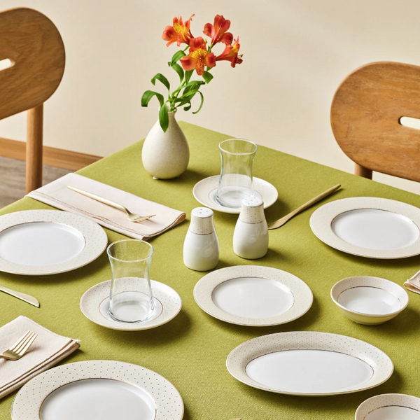 KARACA ELEGANCE BONE ALESSA – Service De Table Et De Petit-Déjeuner Pour 8 Personnes, 60 Pièces
