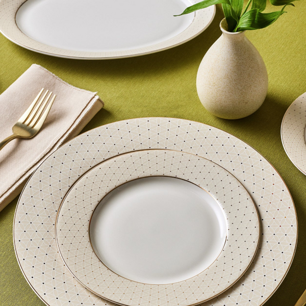 KARACA ELEGANCE BONE ALESSA – Service De Table Et De Petit-Déjeuner Pour 8 Personnes, 60 Pièces