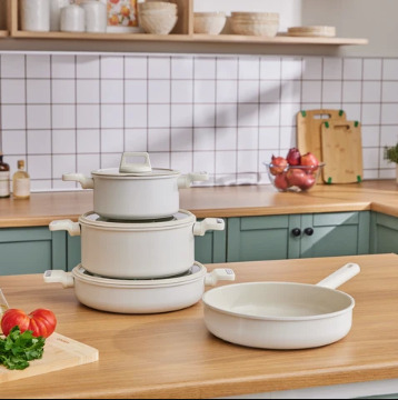 Karaca Swiss Crystal Ceramica Valenti - Batterie de cuisine 7 pièces