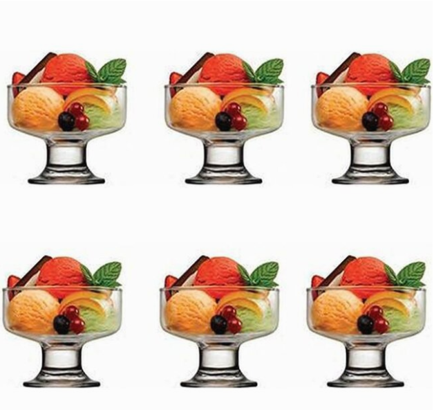PASABAHCE ELYSIA – Set De 6 Coupes À Glace En Verre, 265 Ml