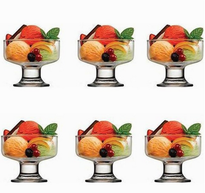 PASABAHCE ELYSIA – Set De 6 Coupes À Glace En Verre, 265 Ml