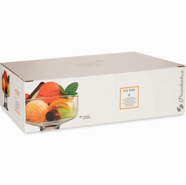PASABAHCE ELYSIA – Set De 6 Coupes À Glace En Verre, 265 Ml