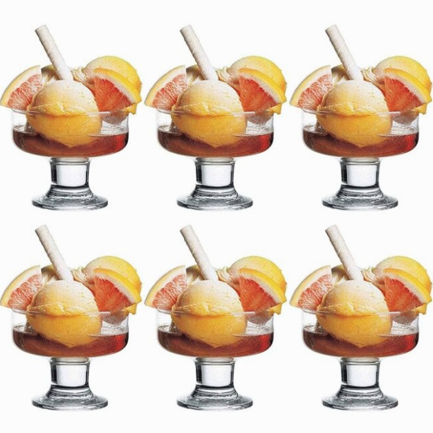 PASABAHCE ELYSIA – Set De 6 Coupes À Glace En Verre, 265 Ml
