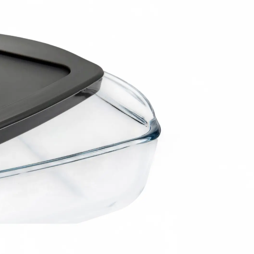 PASABAHÇE BORCAM – Plat Rectangulaire En Verre Avec Couvercle, 1950 Ml