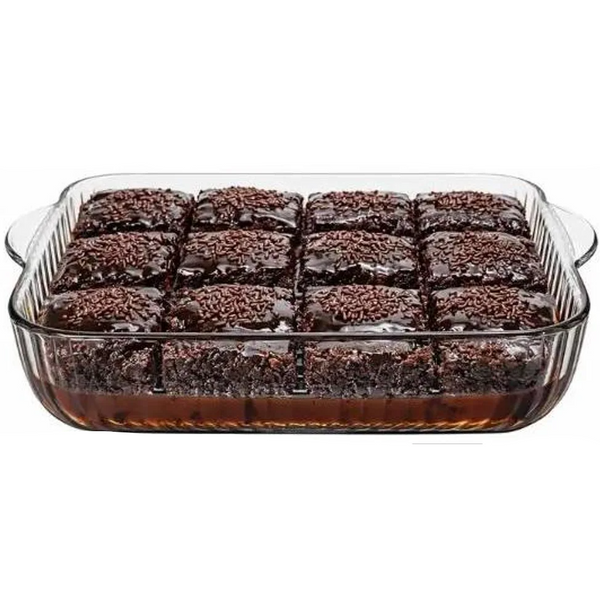 PASABAHCE BORCAM – Plat À Four Carré En Verre, 3200 Ml
