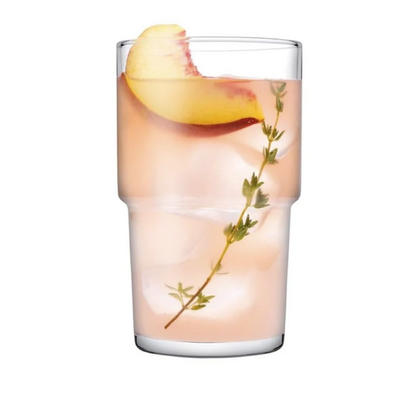 PASABAHÇE AWARE HILL – Set De 4 Verres Highball Empilables En Verre Recyclé Vert, 440 Ml
