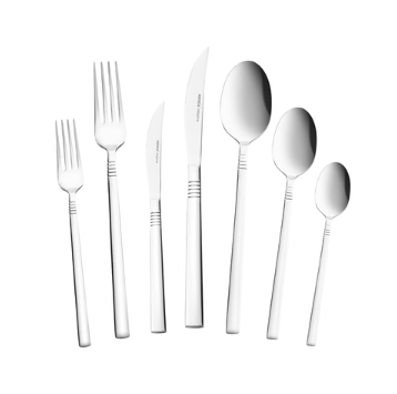 KARACA NIL ELEGANCE – Ménagère Argentée Pour 12 Personnes, 91 Pièces