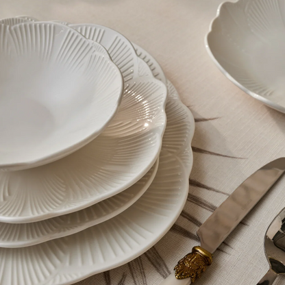 KARACA BLOOM – Service De Table En Bone China Blanc Pour 6 Personnes, 24 Pièces
