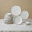 KARACA BLOOM – Service De Table En Bone China Blanc Pour 6 Personnes, 24 Pièces