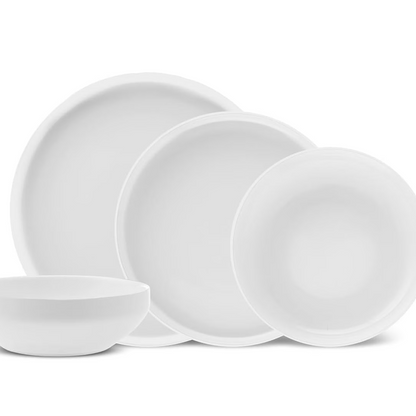 KARACA STREAM BONE SATURN – Service De Table Blanc Pour 6 Personnes, 24 Pièces