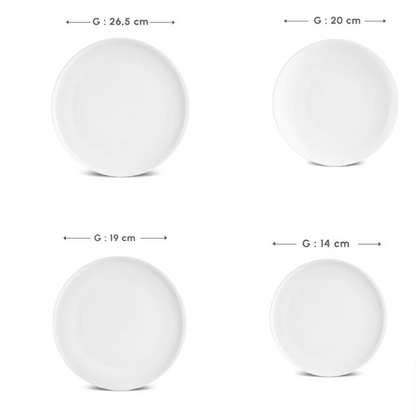 KARACA STREAM BONE SATURN – Service De Table Blanc Pour 6 Personnes, 24 Pièces