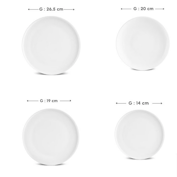 KARACA STREAM BONE SATURN – Service De Table Blanc Pour 6 Personnes, 24 Pièces